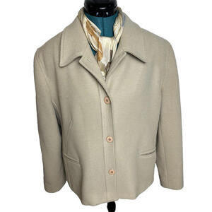 Louben for Laura Blazer Women’s Petite 14 Fawn Wool Cashmere Vintage Blazer